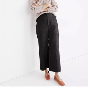 Madewell Huston Pull-On Crop Pants in Herringbone